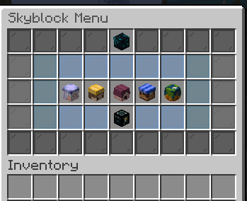 Skyblock menu DeluxeMenu layout preview
