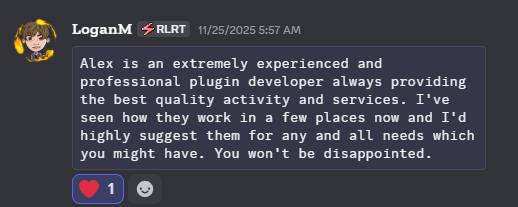 Discord vouch from LoganM